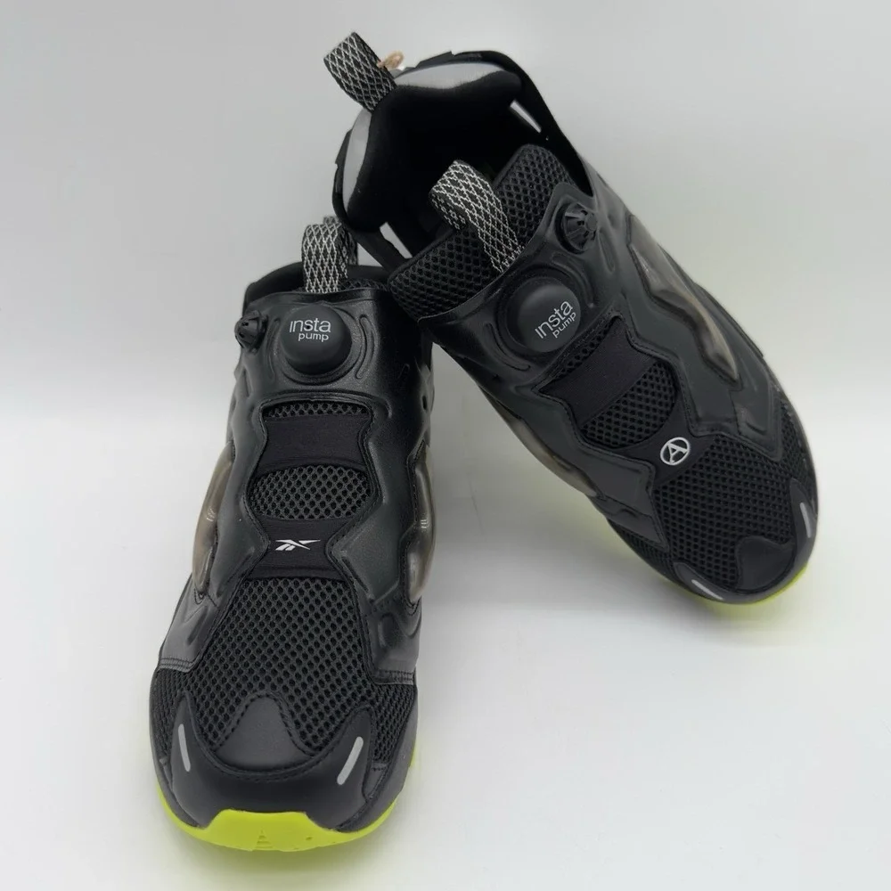 Reebok INSTAPUMP FURY 94 Running Shoes Men's Size 6.5‎ Blk/Gry/Lme